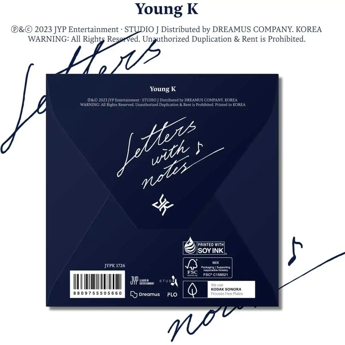 Young K (DAY6) - Letters with notes (Digipack Ver.) 